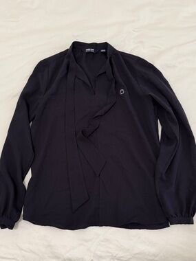 Chase Bank Lands’ End: Long-Sleeve Tie-Neck Blouse